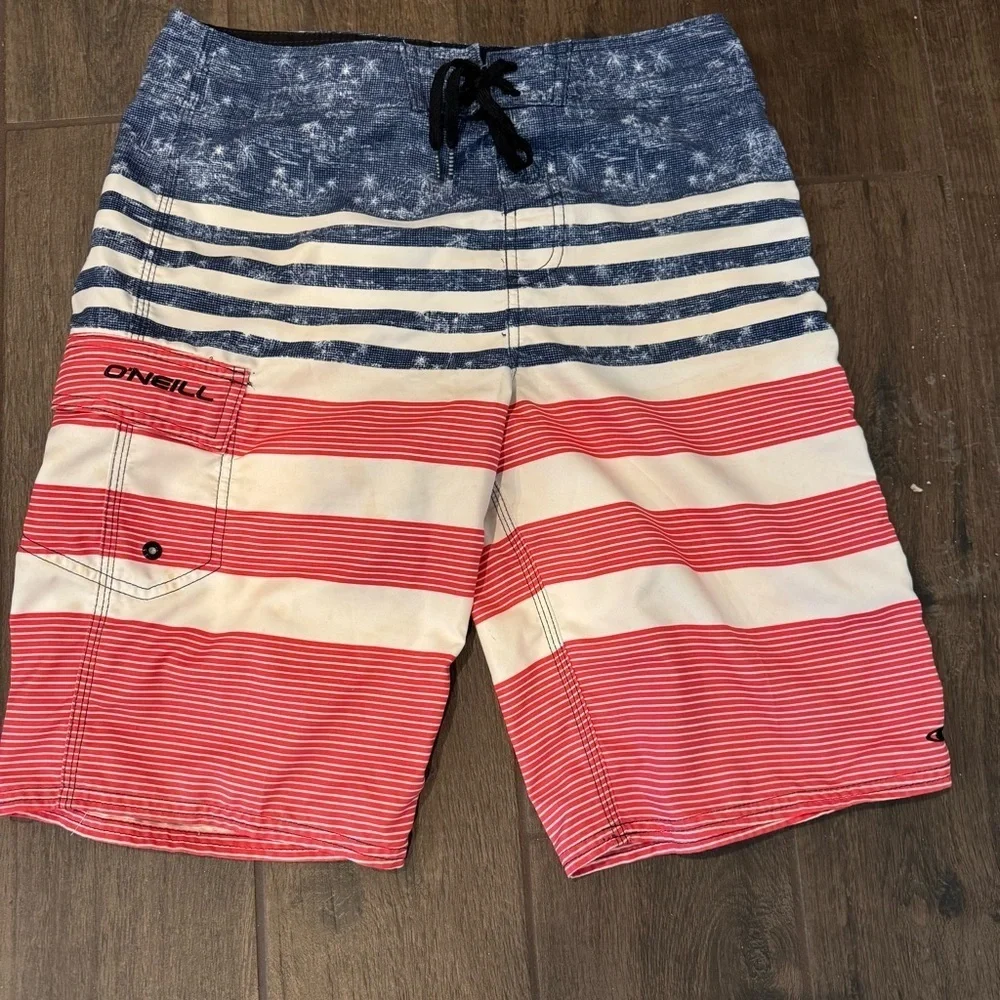 O'Neill Red and Blue Board Shorts Swimwear